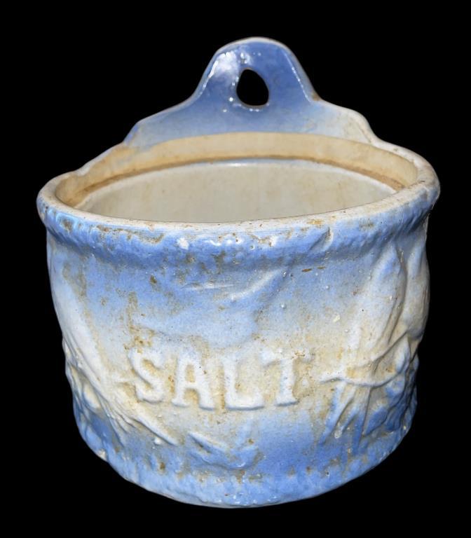 Vintage Salt Glaze Stoneware Salt Crock