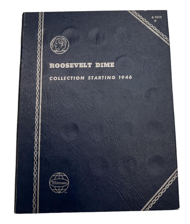 (22) Roosevelt Dimes in Whitman Coin Folder: