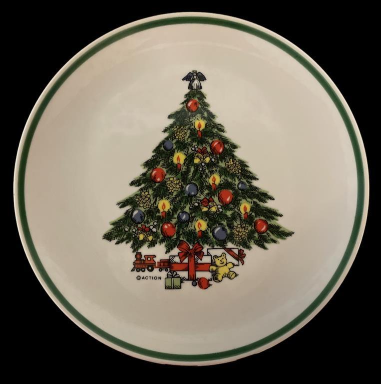 Christmas by Carlton Porcelain Cake Plate With