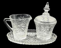 Lead Crystal Sugar and Creamer Set