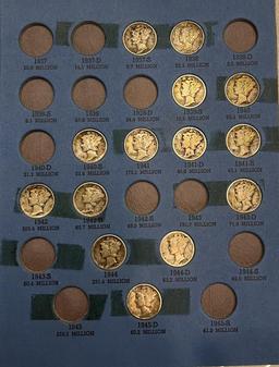 (20 Mercury Dimes in Whitman Coin Folder:  (2)