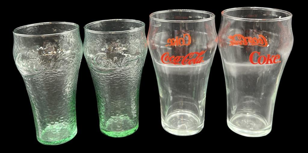 (4) Vintage Coca Cola Drinking Glasses