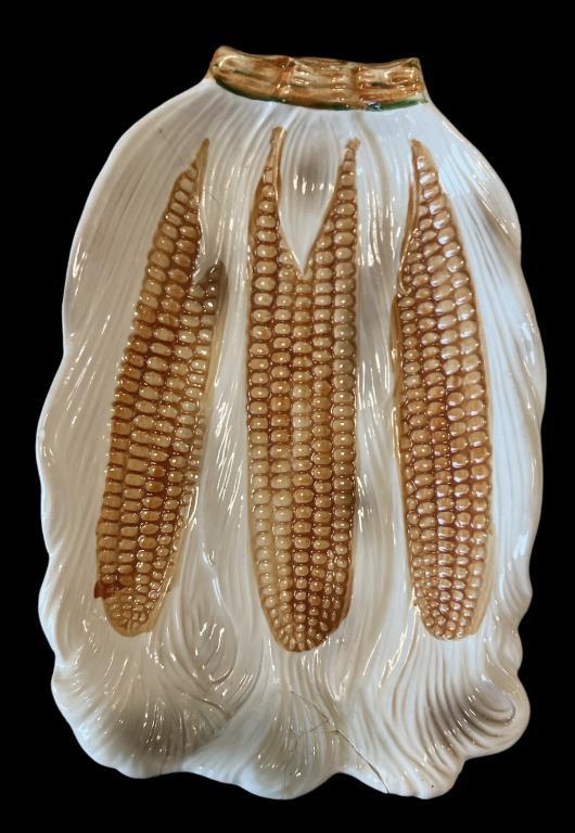 Ceramic Corn on The Cob Set: Platter, (4) Corn