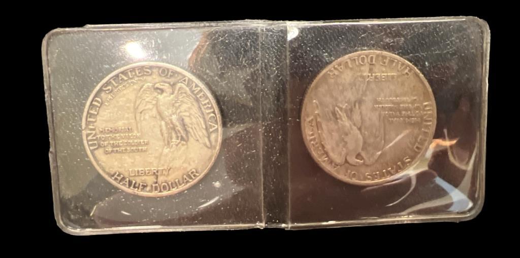 (2) 1925 Commemorative Stone Mountain Half Dollars