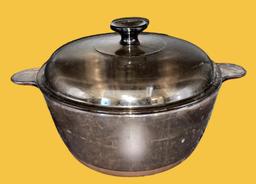 Vintage Corning Amber Glass Dutch Oven 4.5 L