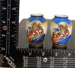 Pair of Occupied Japan Handpainted Bud Vases, K.