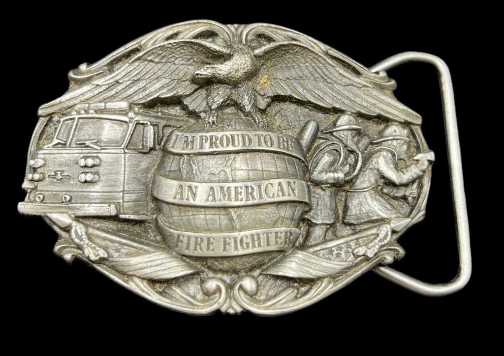 Bergamot Brass Works Fire Fighter Belt Buckle