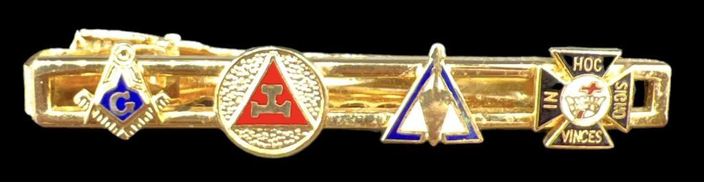 Shriner Masons Knights Templar Tie Clip