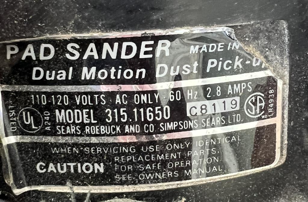 Sears Craftsman Pad Sander With