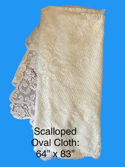 Assorted Tablecloths and Valances: Measurements