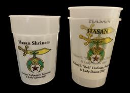 Large Assortment of Shriner’s Plastic Cups and