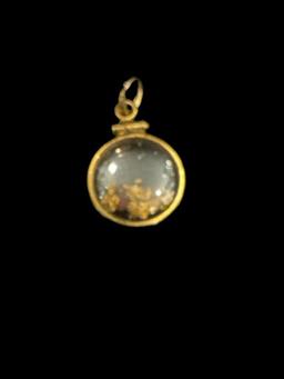 (1) 14 Kt Yellow Gold Peridot Pierced Earring,
