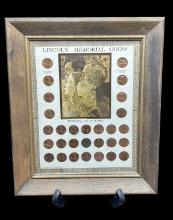 Framed Lincoln Memorial Coins From The Franklin