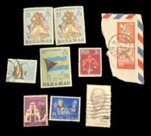 (5) Republic of South Africa Stamps, (3) Bahamas