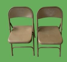 (2) Metal Folding Chairs
