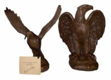 Pair of Limited Edition Decorative Eagles by Red