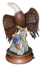 1989 Franklin Mint Ceramic Eagle Figurine—
