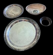 Assorted Silver Plate Items: 14?� D Gorham Round,