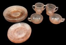 Doric and Pansy Childs Pink Depression Glass: