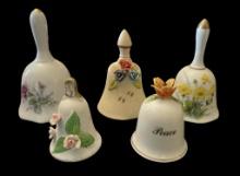 Assorted Floral Bells—Some Chipped