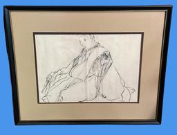 Framed and Matted Japanese Art, c. 1830—21"� x
