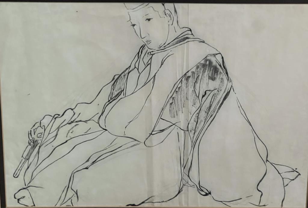 Framed and Matted Japanese Art, c. 1830—21"� x