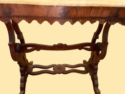 Victorian Marble Top Patler Table—(1) Corner