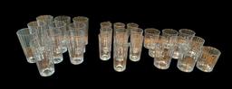 Vintage Circleware Square Design Glasses: (10)