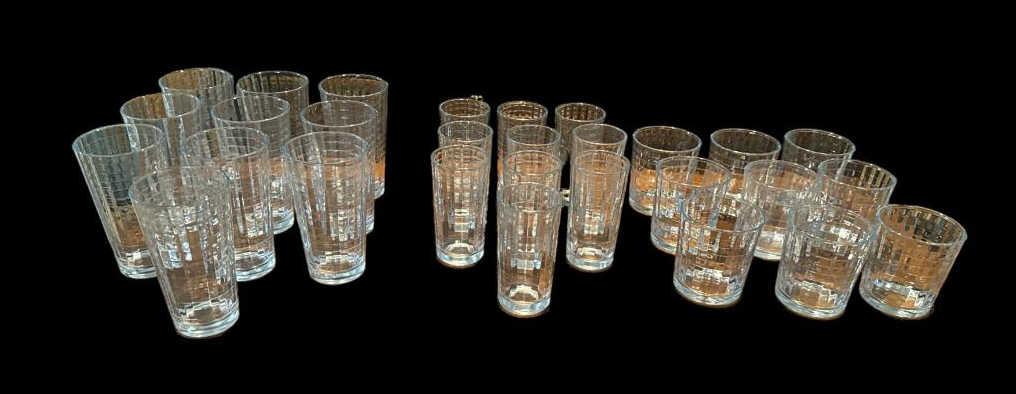 Vintage Circleware Square Design Glasses: (10)