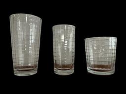 Vintage Circleware Square Design Glasses: (10)
