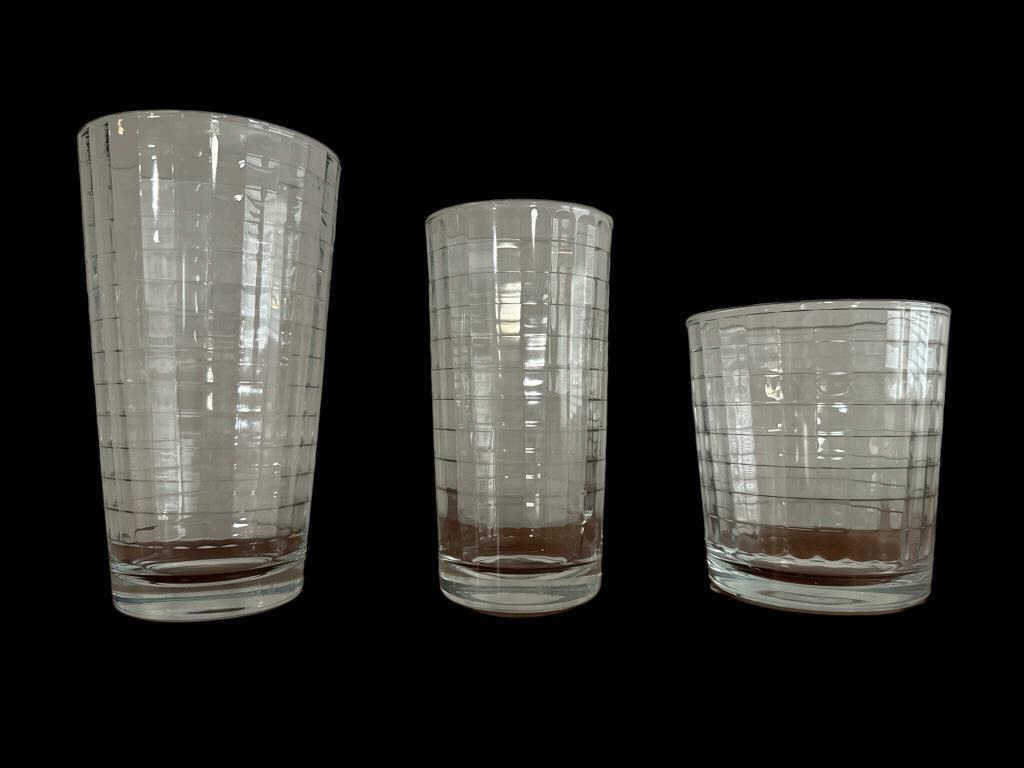Vintage Circleware Square Design Glasses: (10)