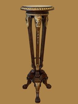 Maitland Smith Round Marble Top Regency Pedestal