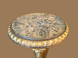 Maitland Smith Round Marble Top Regency Pedestal