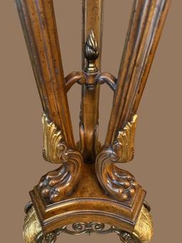 Maitland Smith Round Marble Top Regency Pedestal