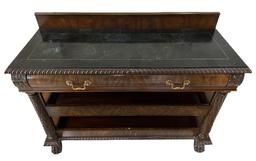 Maitland Smith Marble Top 3-Drawer Stand--55 1/2"