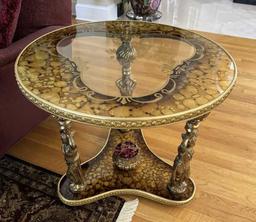 Round Vintage End Table--27 3/4" Diameter, 24"