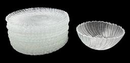 (15) Arcoroc Sea Breeze Swirl 7 1/2" Dessert