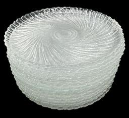 (15) Arcoroc Sea Breeze Swirl 7 1/2" Dessert