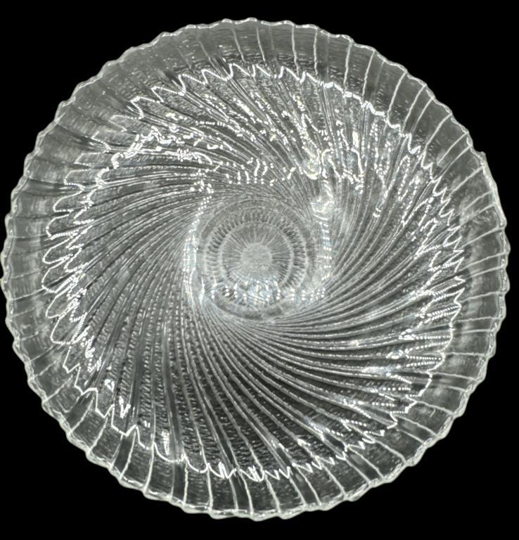 (15) Arcoroc Sea Breeze Swirl 7 1/2" Dessert
