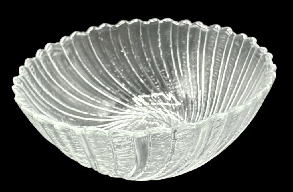 (15) Arcoroc Sea Breeze Swirl 7 1/2" Dessert