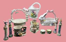 Assorted Easter Dishes & Decorations including (2)