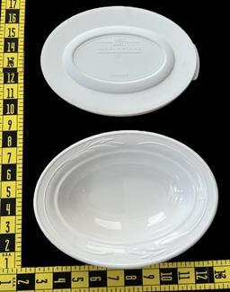 (3) Corning Ware Serving Dishes with Lids: 14”,