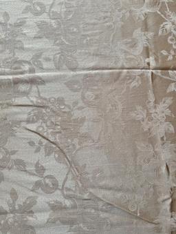 Gold Damask Tablecloth - 140 1/2” x 58”
