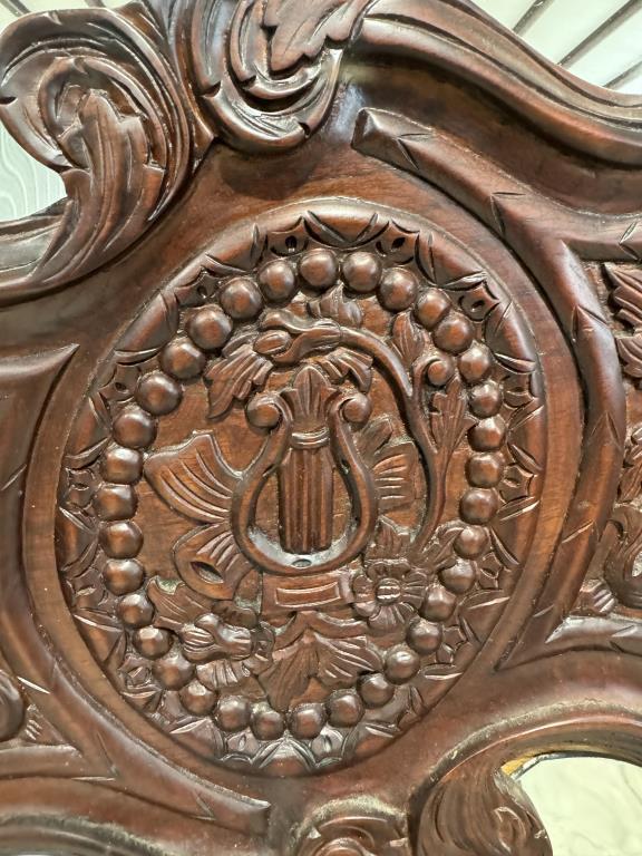 Large Carved Mahogany Wardrobe - Carved and