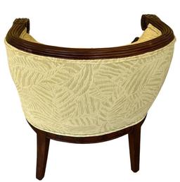 Upholstered Chair with Carved Hardwood Frame--