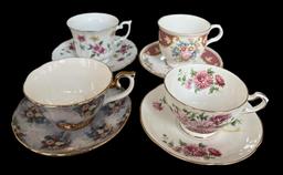 (4) Collectible Cups & Saucers: