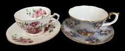 (4) Collectible Cups & Saucers: