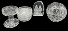 Assorted Lead Crystal Items: Brock Candle H