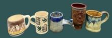 (5) Stoneware Mugs, Including (1) Navajo Made Mug