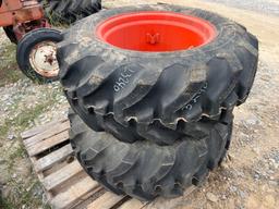 PALLET OF 2 KUBOTA REAR TIRES AND RIMS